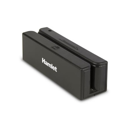 Lettore usb hamlet di tessere a banda magnetica nero [hurmag3]