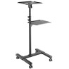 Carrello per proiettore notebook techly regolabile con mensola