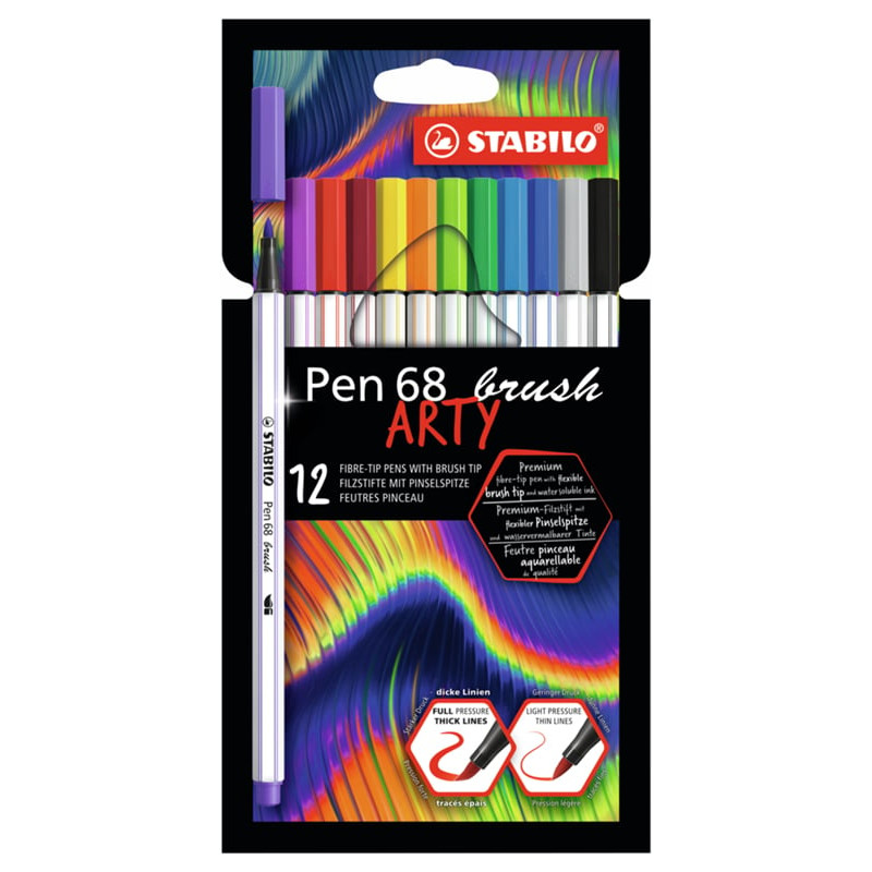 Penna stabilo cf12 pen 68 brush arty multicolore 12pz [568/12-21-20]