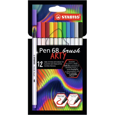 Penna stabilo cf12 pen 68 brush arty multicolore 12pz [568/12-21-20]