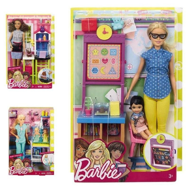 Bambola mattel barbie playset carriere assortito per confezione [dhb63]