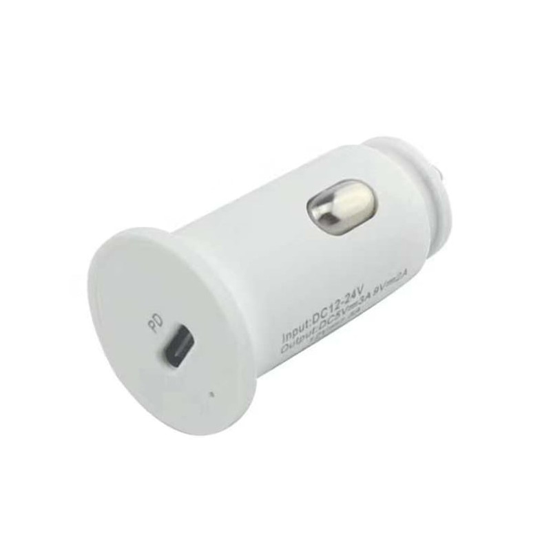 Alimentatore da auto usb-c pd da 20w bianco