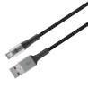 Cavo usb goobay micro usb2.0 a m/microb m 0.5m nero/argento
