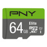 64gb scheda micro sd pny elite classe 10 con adatattore sd [p-sdux64u185gw-ge]