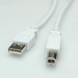 Cavo usb itb value 2.0 tipo a / b 4.5m bianco [ro11.99.8841]