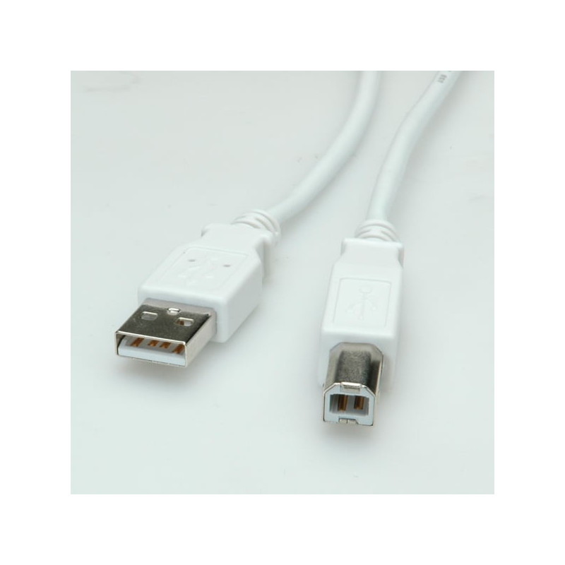 Cavo usb itb value 2.0 tipo a / b 4.5m bianco [ro11.99.8841]