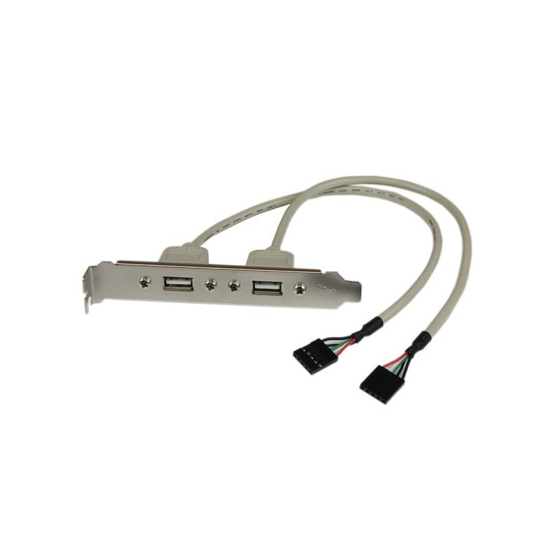 Adattatore startech per piastra slot femmina usb 2porte [usbplate]