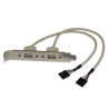 Adattatore startech per piastra slot femmina usb 2porte [usbplate]