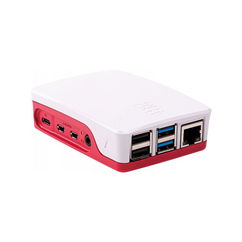 Custodia joy-it raspberry pi 4 rosso / bianco [rb-casep4+06w]