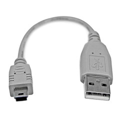 Cavo mini usb startech 2.0 a / mini b 15cm bianco [usb2habm6in]