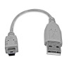 Cavo mini usb startech 2.0 a / mini b 15cm bianco [usb2habm6in]