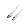 Cavo usb itb 2.0 a/b m/m 3m bianco [ros3103]