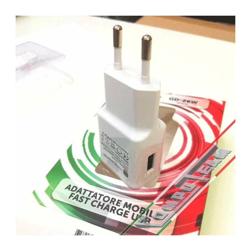 Alimentatore da rete igloo ricarica rapida usb bianco [gd-27w]