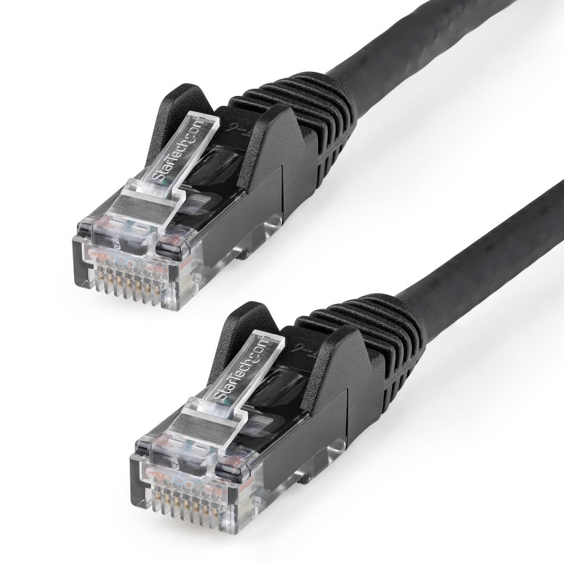 Cavo di rete startech ethernet cat 6 utp 2m nero [n6lpatch2mbk]