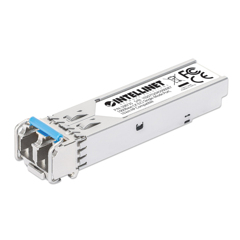 Transceiver intellinet gigabit fibra ottica lc duplex sfp