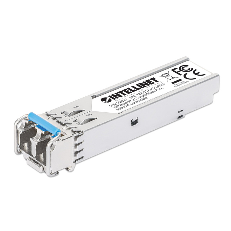 Transceiver intellinet gigabit fibra ottica lc duplex sfp