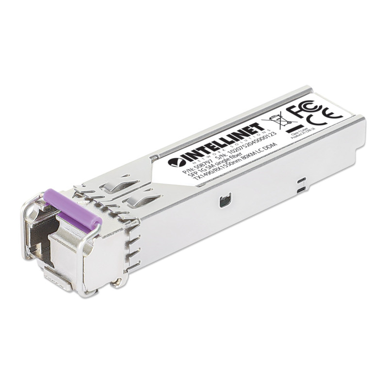 Transceiver intellinet sfp fibra ottica monomodale lc 1000 base-bx