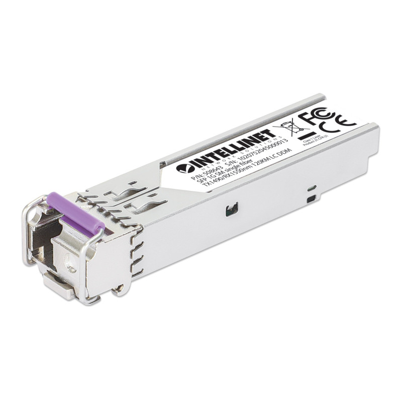 Transceiver intellinet sfp fibra ottica monomodale lc 1000 base-bx
