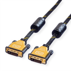Cavo dvi-d itb roline doppio link 2m oro / nero [ro11.04.5512]