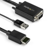 Cavo adattatore startech vga / hdmi 1080p 2m [vga2hdmm2m]