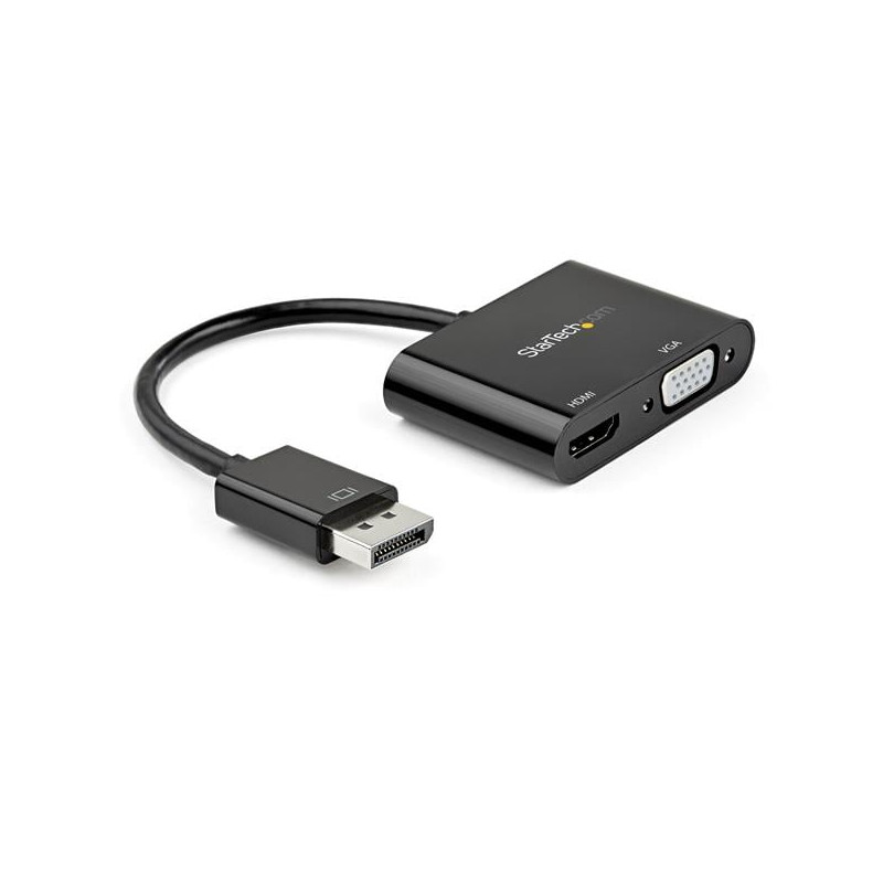 Adattatore startech displayport hdmi / vga 4k 60hz nero [dp2vgahd20]