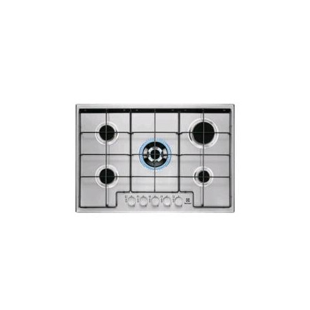 Piano cottura gas electrolux egs7534x 75cm 5f inox [949630942]