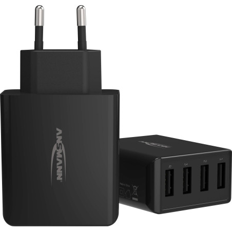 Alimenatatore da rete ansmann home hc430 4xusb 3000ma nero [1001-0107]