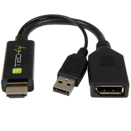 Adattatore convertitore techly da hdmi a displayport con usb 4k 60hz