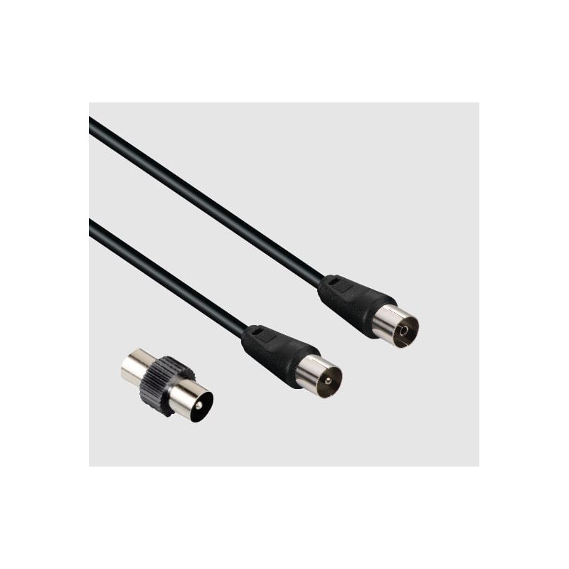 Cavo antenna hama con adattatore 75 db 3 m nero [00205308]