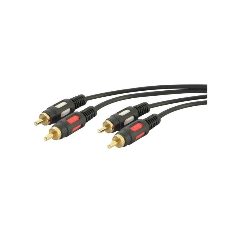 Cavo di collegamento audio nuova videosuono 2 x rca 1,5m nero