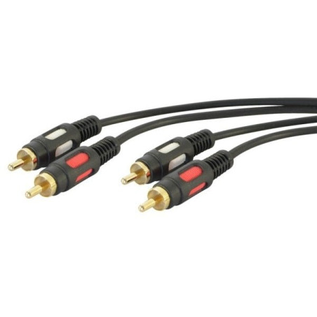 Cavo di collegamento audio nuova videosuono 2 x rca 1,5m nero