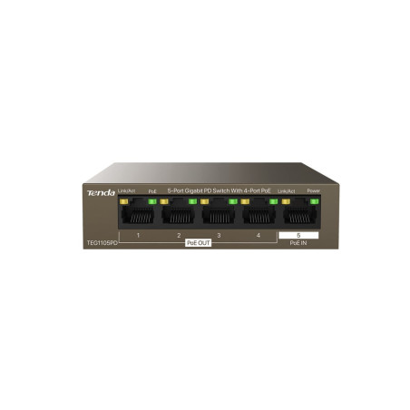 Switch tenda business teg1105pd - 5p gigabit desktop pd 4-porte