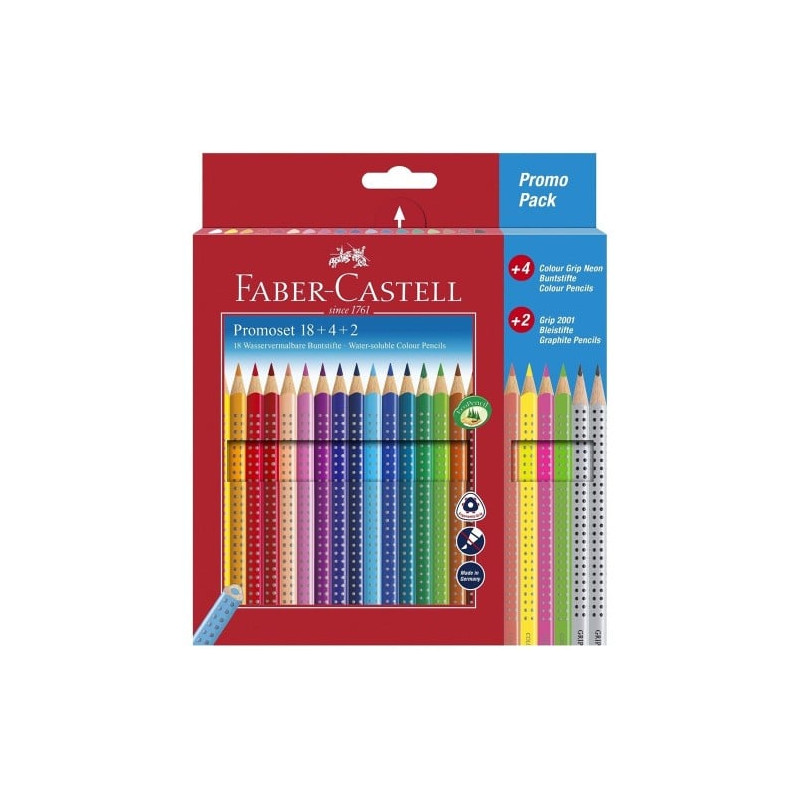 Matite colorate faber-castell grip acquerellabili 24pz