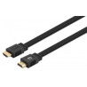 Cavo hdmi manhattan high speed con ethernet piatto 10m nero