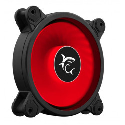 Ventola 120x120 white shark 4pin 120mm 25dba fan pc gaming led rosso