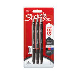 Penna gel sharpie 0.7mm nero/blu/rosso 3pz [2136596]
