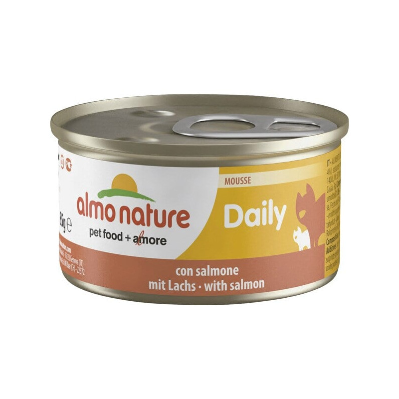 Cibo umido per gatti almo nature daily menu mousse al salmone 85g