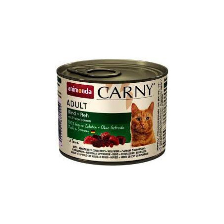 Cibo umido per gatti animonda carny beef + cervo con mirtilli rossi