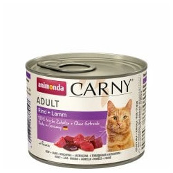 Cibo umido per gatti animonda carny adult con manzo + agnello 200g