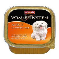 Cibo umido per cani animonda vom feinsten pollame e vitello 150g