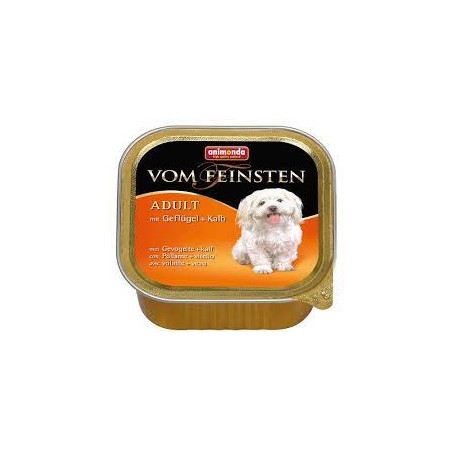 Cibo umido per cani animonda vom feinsten pollame e vitello 150g