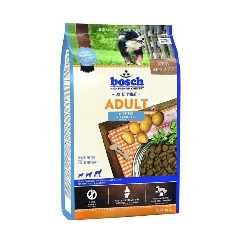 Cibo secco per cani bosch adulti fisch & patate 3kg [04030]
