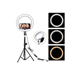 Treppiede per smartphone con anello luminoso cellularline selfie