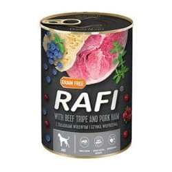 Mangime dolina noteci rafi manzo/prosciutto per cane adulto 400g