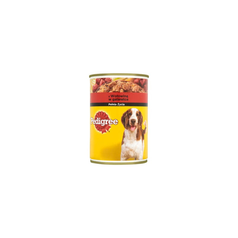 Mangime pedigree carne di manzo in gelatina per cani 400g