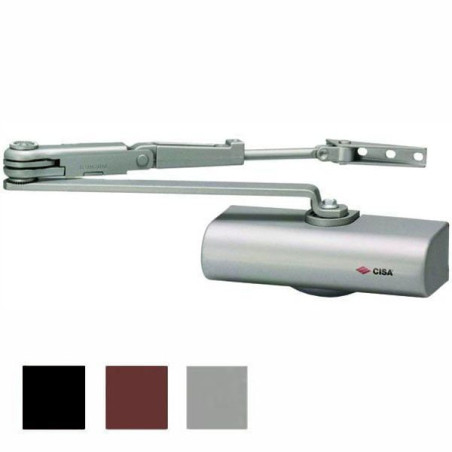 Chiudiporta cisa con ricambi in alluminio [c1416.03.0.44]