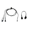 Cavo y alphacool rgb led 3-vie con connettore jst 0.6m nero [18602]