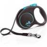 Guinzaglio retrattile flexi automatic design nero s 5m blu