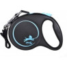 Guinzaglio rettratile flexi design nero s 15kg/5m blu