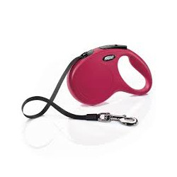 Guinzaglio automatico flexi new classic m 25kg/5m rosso